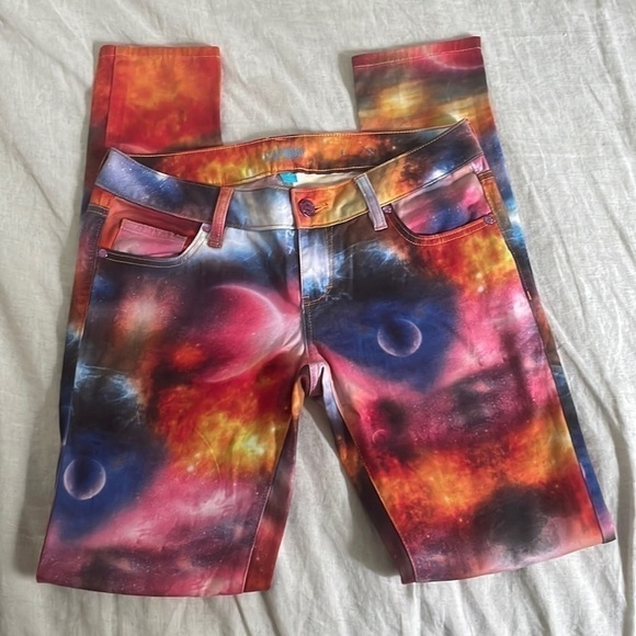 Nanette Lepore L💓Amore Cosmic Skinny Leggings Pants - Picture 1 of 6